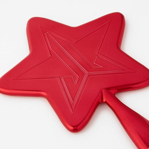 JEFFREE STAR COSMETICS RED CHROME HAND MIRROR VANITY MAKEUP HOLIDAY CHRISTMAS!! - Picture 4 of 4
